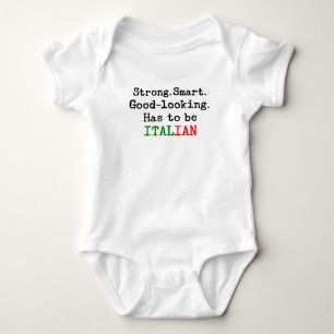 italian strong baby bodysuit