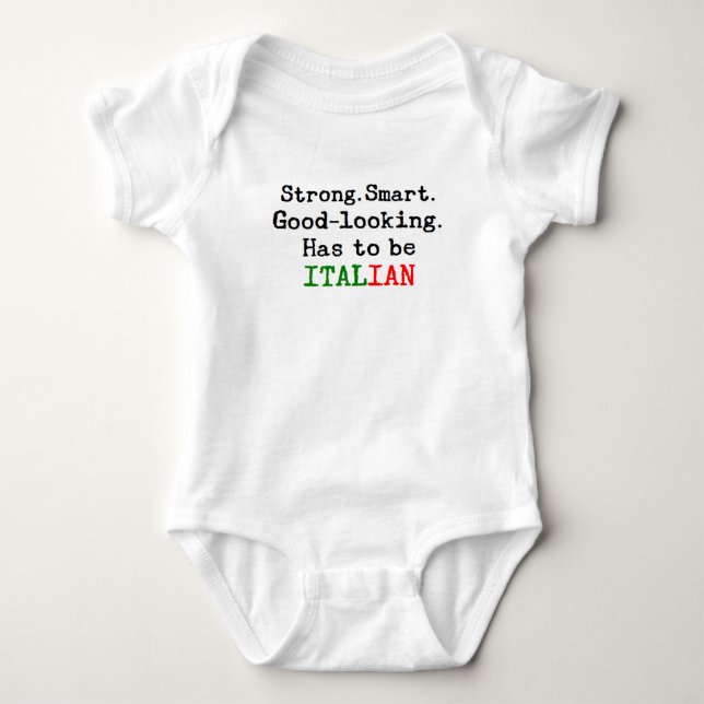 italian strong baby bodysuit