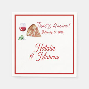 Italian Style Amore Bridal Shower Napkins