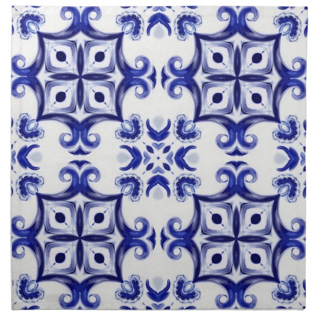 Italian style,majolica,tiles, cloth napkin (Front)