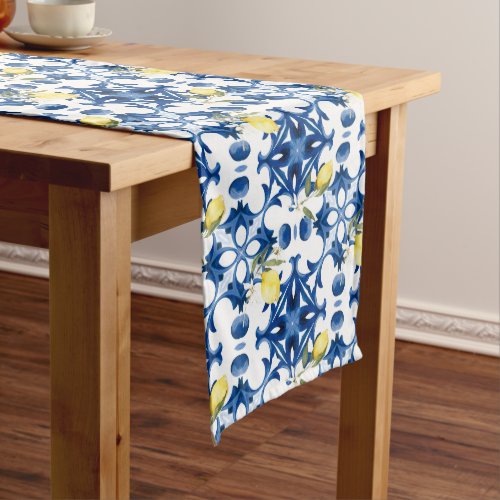 Italian stylemediterraneanmajolicalemon medium table runner