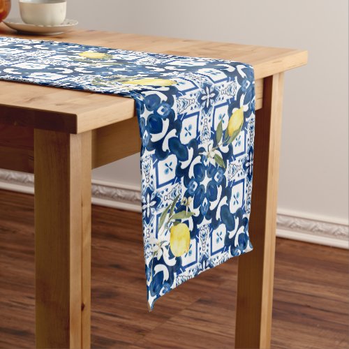 Italian stylemediterraneanmajolicalemon medium table runner