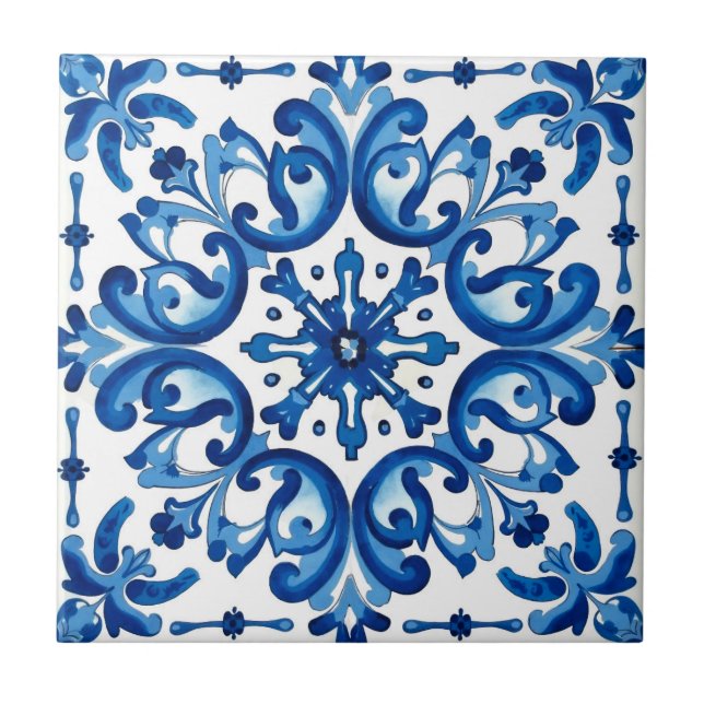 Italian style,Mediterranean,mosaic,blue, Ceramic Tile (Front)