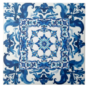 Italian style,Mediterranean,mosaic,blue, Ceramic Tile