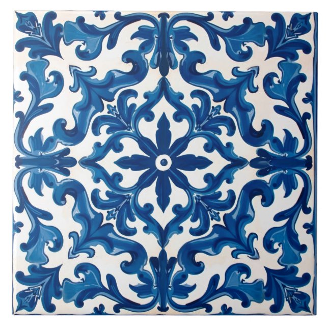 Italian style,Mediterranean,mosaic,blue, Ceramic Tile (Front)
