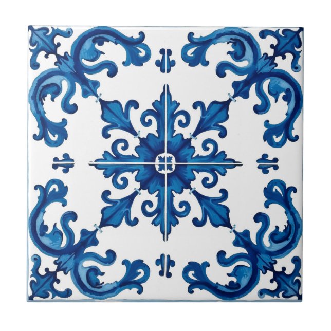Italian style,Mediterranean,mosaic,blue, Ceramic Tile (Front)