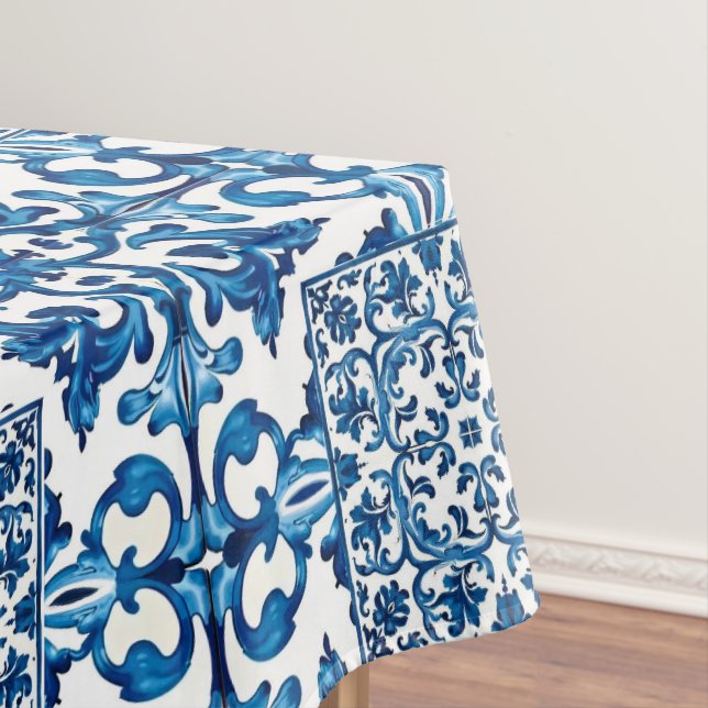 Italian style,Mediterranean,mosaic,blue, Tablecloth (In Situ)