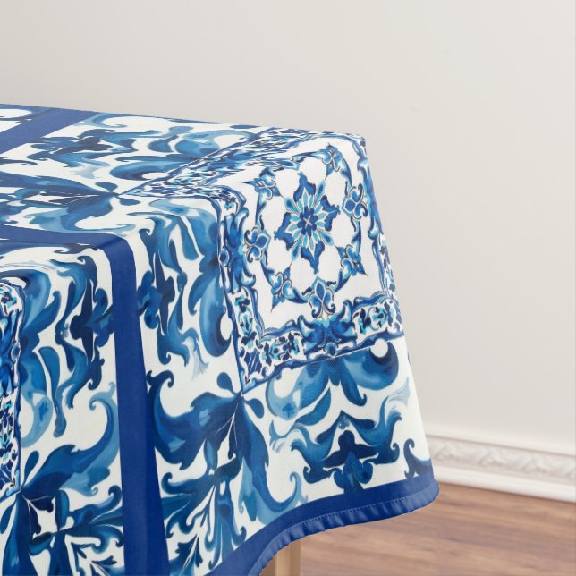 Italian style,Mediterranean,mosaic,blue, Tablecloth (In Situ)