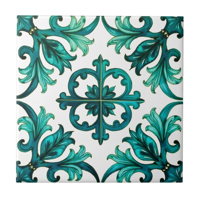 Italian style,mosaic,green  ceramic tile (Front)