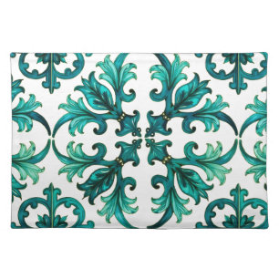 Italian style,mosaic,green cloth placemat