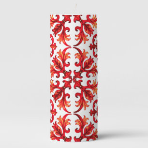 Italian style,mosaic,red pillar candle