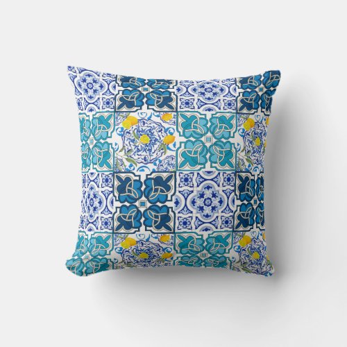 Italian style  vibrant          throw pillow