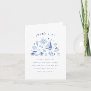 Italian Summer Blue Boy Baby Shower Thank You