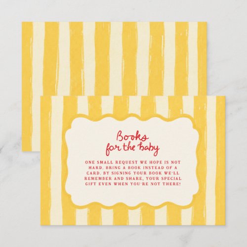 Italian Summer Books for Baby Insert Mediterranean RSVP Card