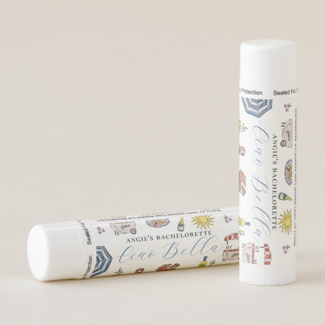 Italian Summer Doodle | Custom Favor Lip Balm (Rotated Right)