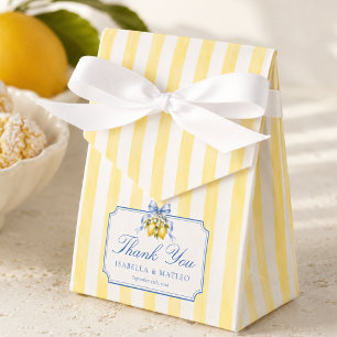 Italian Summer Lemon Citrus Thank You Party Favor Boxes