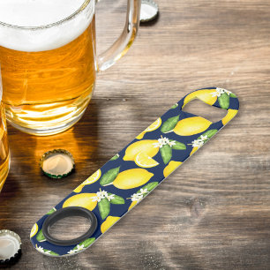 Italian Summer Lemon Navy Blue Bar Key