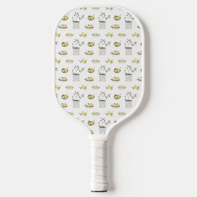 Italian summers lemon grandmillenial pickleball paddle (Front)