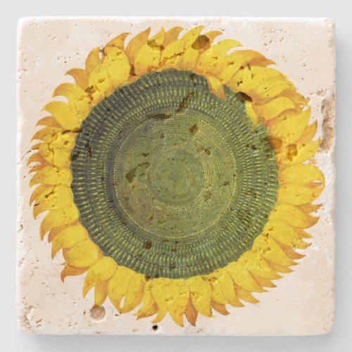 Italian Sunflower Stone Coaster