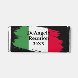 Italian Surname Name Custom Flag Colors Reunion Hershey Bar Favors