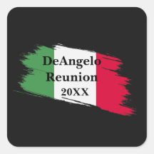 Italian Surname Name Custom Flag Colors Reunion