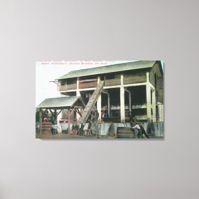 Italian-Swiss Colony Brandy Distillery Canvas Print (Front)