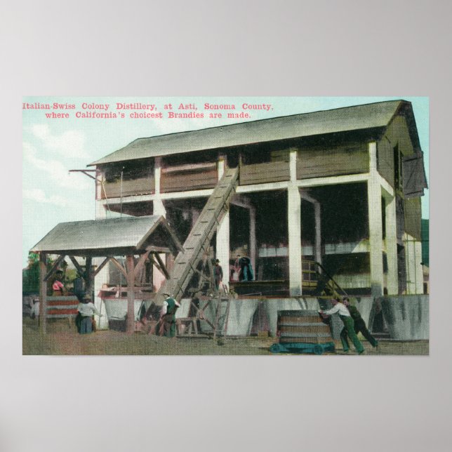 Italian-Swiss Colony Brandy Distillery Poster (Front)