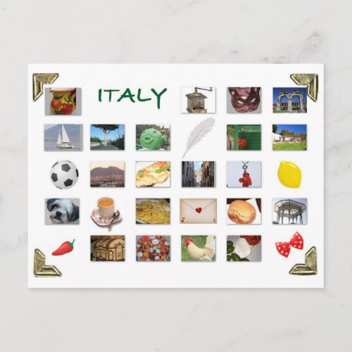 Italian symbol postcard