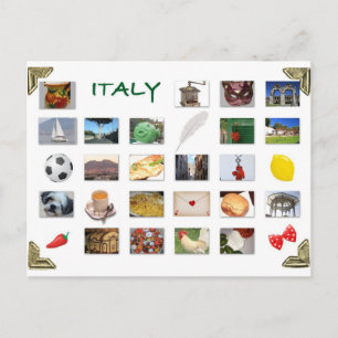 Italian symbols postcard