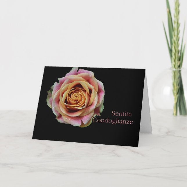 Italian Sympathy card - Sentite Condoglianze- Doub (Front)