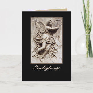 Italian Sympathy - Condoglianze - Angel with Harp Card