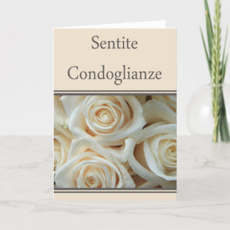 Italian Sympathy roses - sentite condoglianze Card