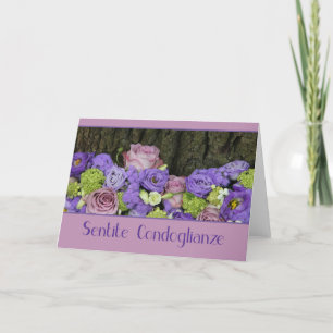 Italian Sympathy roses - sentite condoglianze Card