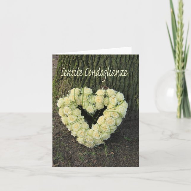 Italian Sympathy roses - sentite condoglianze Card (Front)