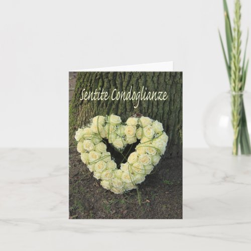 Italian Sympathy roses _ sentite condoglianze Card