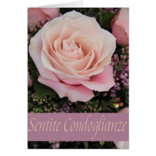 Italian Sympathy roses - sentite condoglianze Cards
