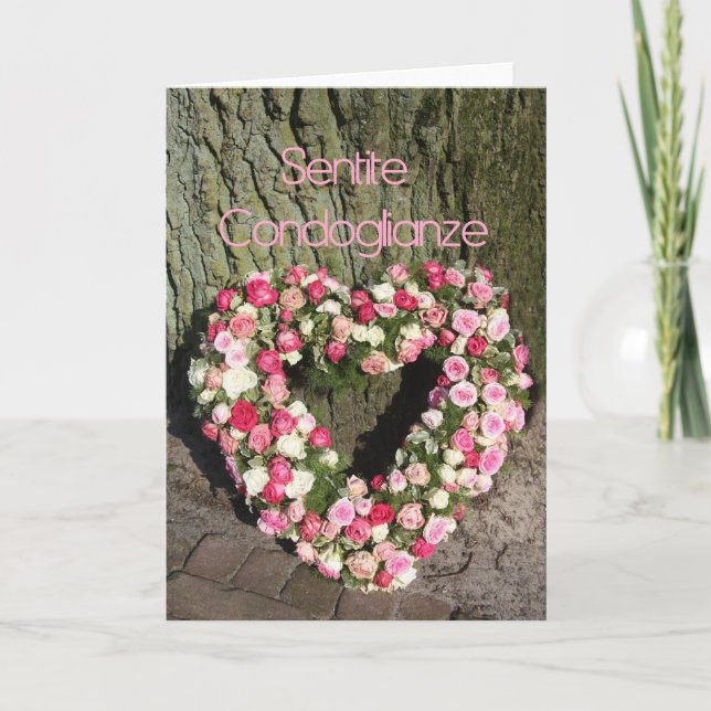 italian Sympathy Sentite Condoglianze Card (Front)