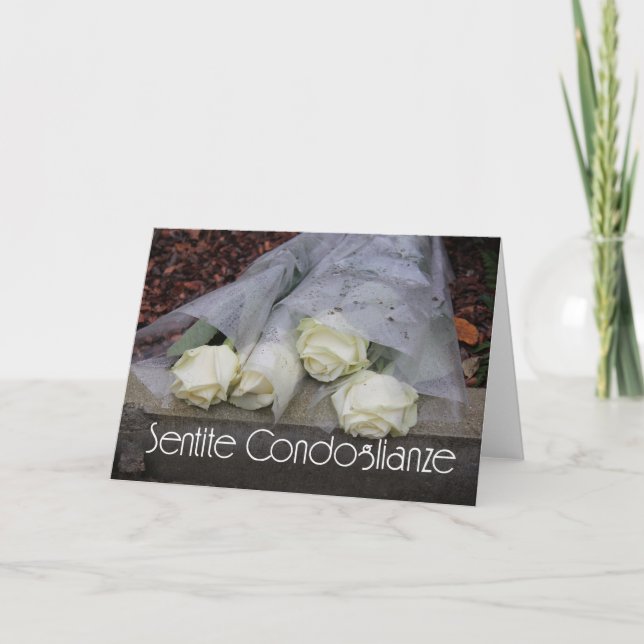 italian Sympathy Sentite Condoglianze Card (Front)