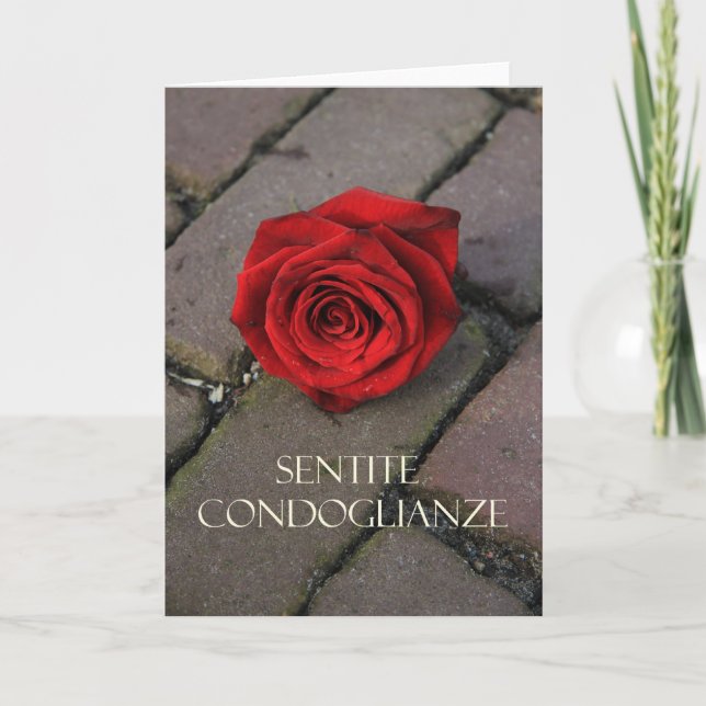 italian Sympathy Sentite Condoglianze Card (Front)