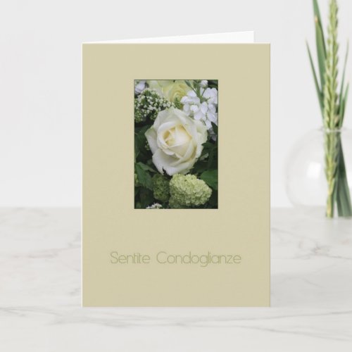 italian Sympathy Sentite Condoglianze Card