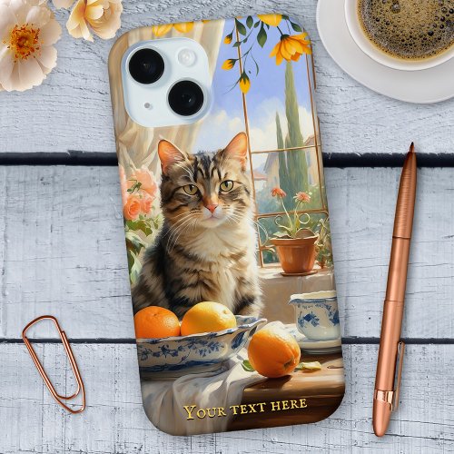 Italian Tabby Cat Fine Art Phone Case