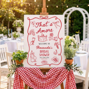 Italian That's Amore Bridal Shower Welcome Sign
