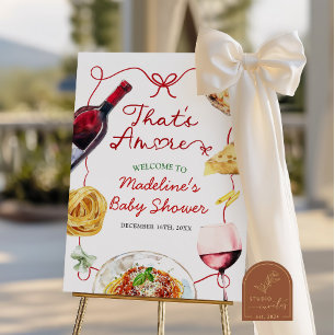 Italian That's Amore Bridal Shower Welcome Sign