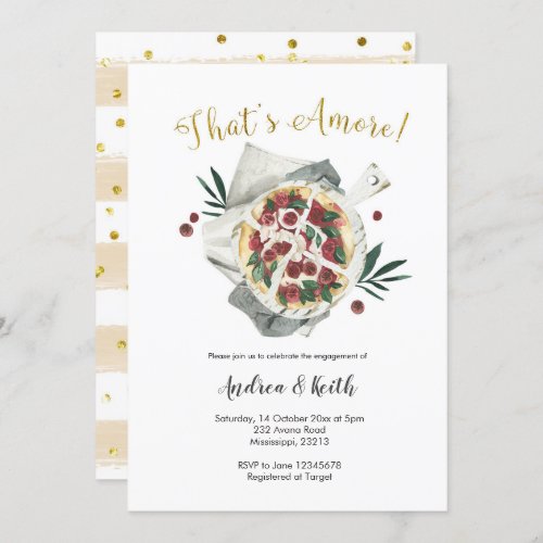 Italian Thats Amore Engagement Invitation