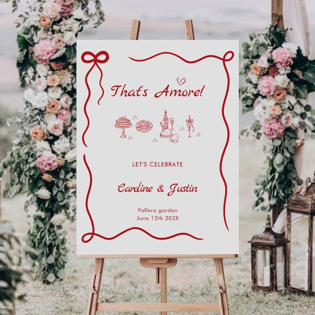 Italian That's Amore Engagement Party Welcome Sign (Creator Uploaded)