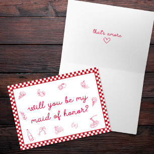 Italian "That's Amore" Maid of Honor Proposal Card