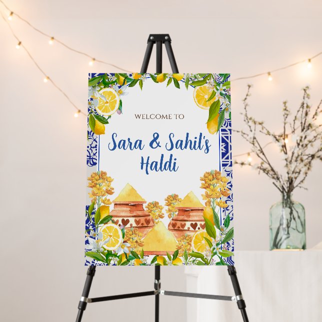 Italian theme Haldi decoration Mediterranean Haldi Foam Board (In Situ (Stand))