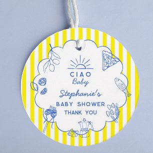 Italian Themed Baby Shower Ciao Baby Favor Tags