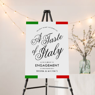 Italian Themed Dinner Engagement Party Foam Board