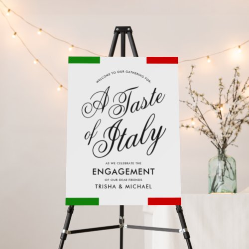 Italian Themed Dinner  Engagement Party Foam Board